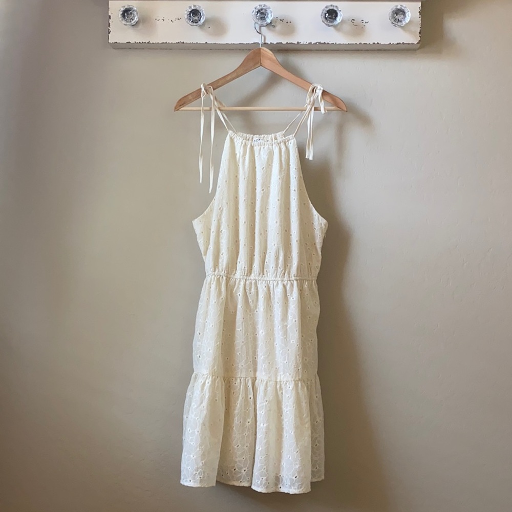 🤍 NEW Legally Blonde Eyelet Halted Sundress - Picture 2 of 8